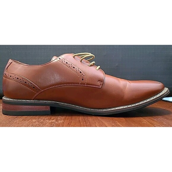 BRUNO MARC NEW YORK Brown Mens 10.5 Dress Shoes Oxford Prince-6 - Picture 7 of 11